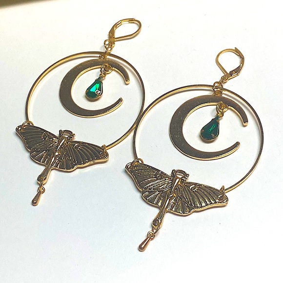 New Moth & Moons Earrings - Picture 3 of 4